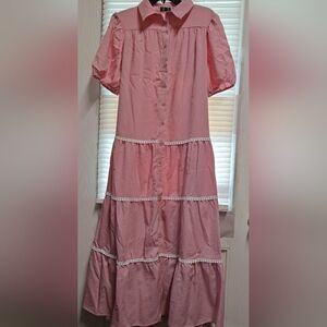 Prettgarden Pink Maxi Dress